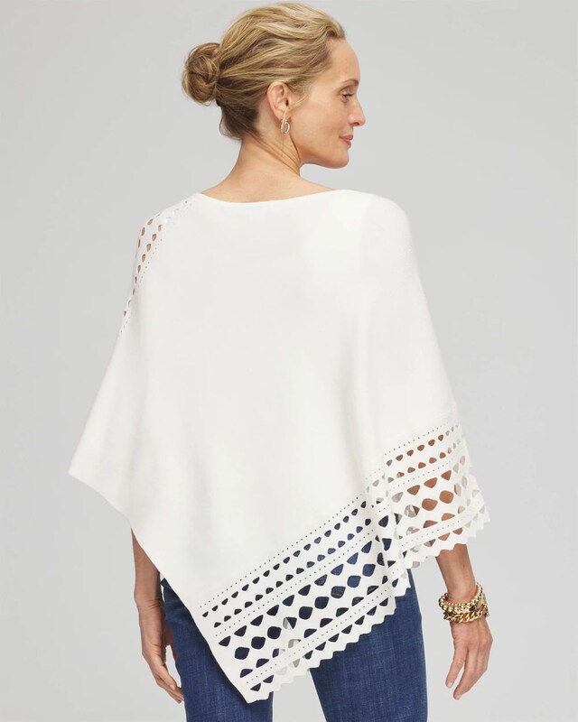 Asymmetrical Cutwork Poncho - image 3